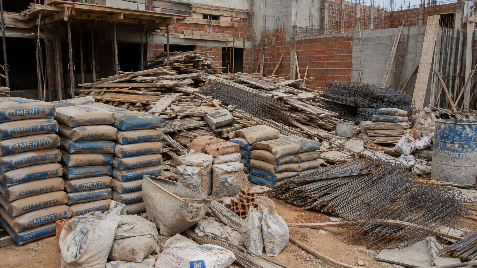 Comprar materiais em excesso: como o desperdício pode encarecer uma obra