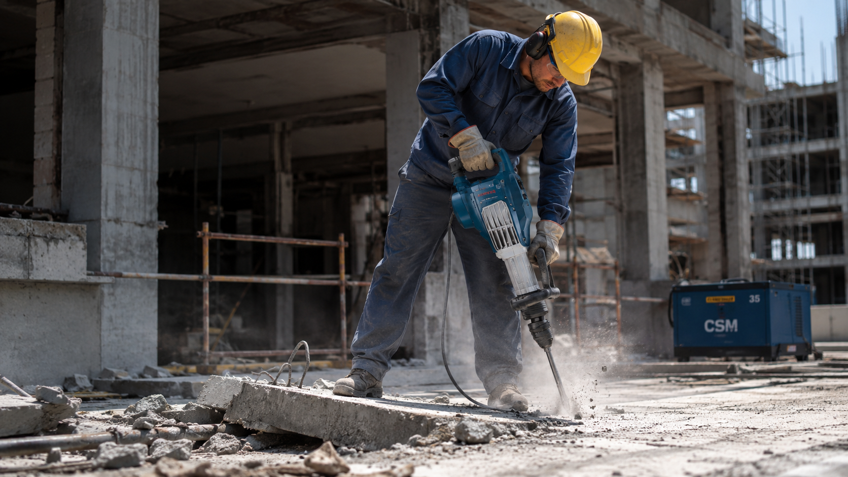 Precisa quebrar concreto Saiba qual equipamento utilizar